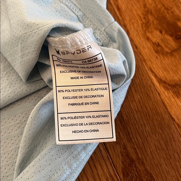 Spyder Men’s Light Blue Athletic Performance Short Sleeve T Shirt Size XL - Picture 5 of 7